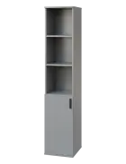 LN 5 - 3DN kancelářská skříň, 1-dveřová/nika, levá, 1822x360x400, šedá